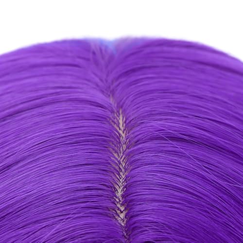 Image of PATTNIUM Blue Purple Wig Kids Wig Long Wavy Wig Child Size Heat Resistant Synthetic Hair Wigs Girls Cosplay Costume Wigs (Blue Purple)