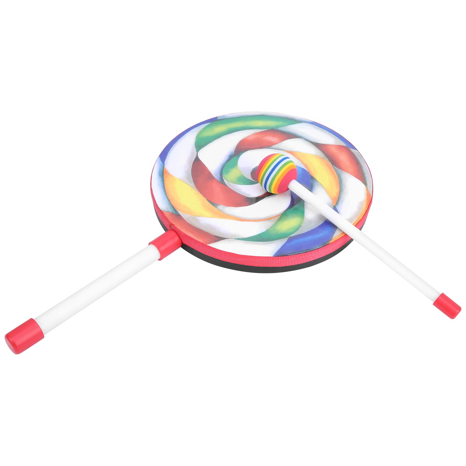 Juego de Batería Colorida con Forma de Piruleta para Actuaciones de Educación Musical para Niños, Instrumento de Ritmo Musical con Baquetas de 10 Piezas para Educación Infantil