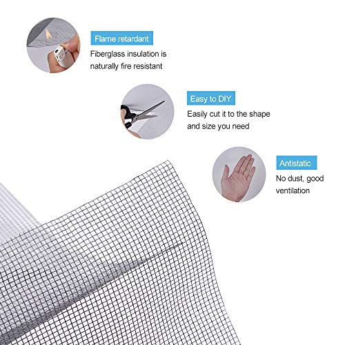 Fiberglass Screen Roll High Visibility And Durable Screen Easy To Diy Repair Or Rescreen Window And Door Screen (36” X 100’, Gray) #TOP3