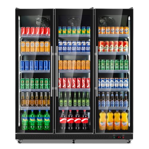 Image of 42.02cu.ft Commercial Beverage Refrigerator, Triple Glass Door