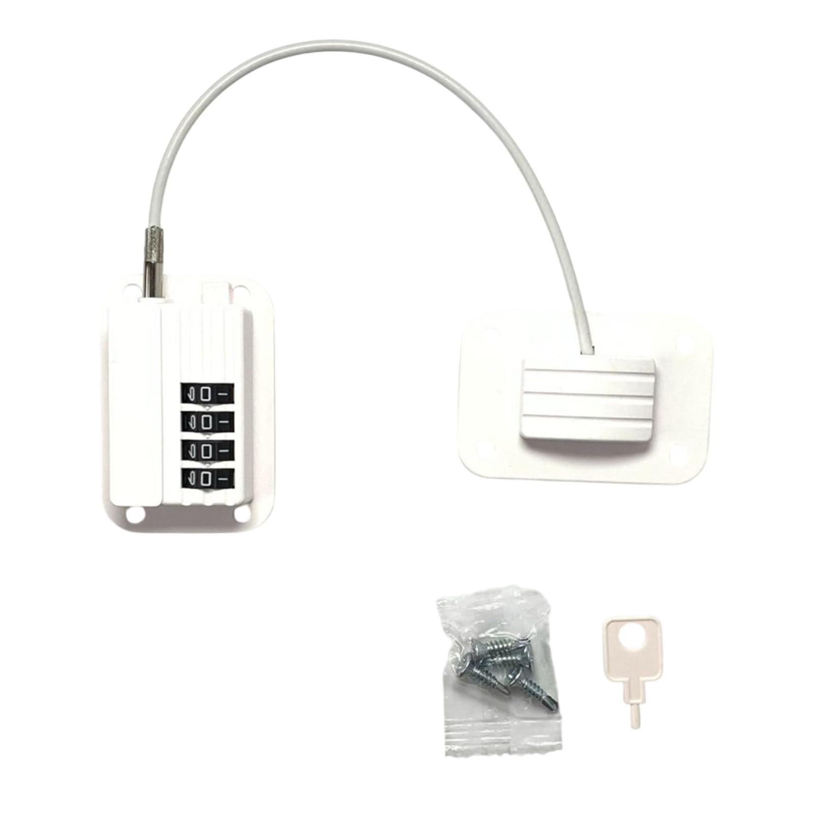 2 Pcs Window Restrictor, Window Locks for Children Safety, Door Lock Without Drilling, Limiting Opened Distance and Ventilation for Freezer Door File Drawer Cabinet Cupboard Windows (White)