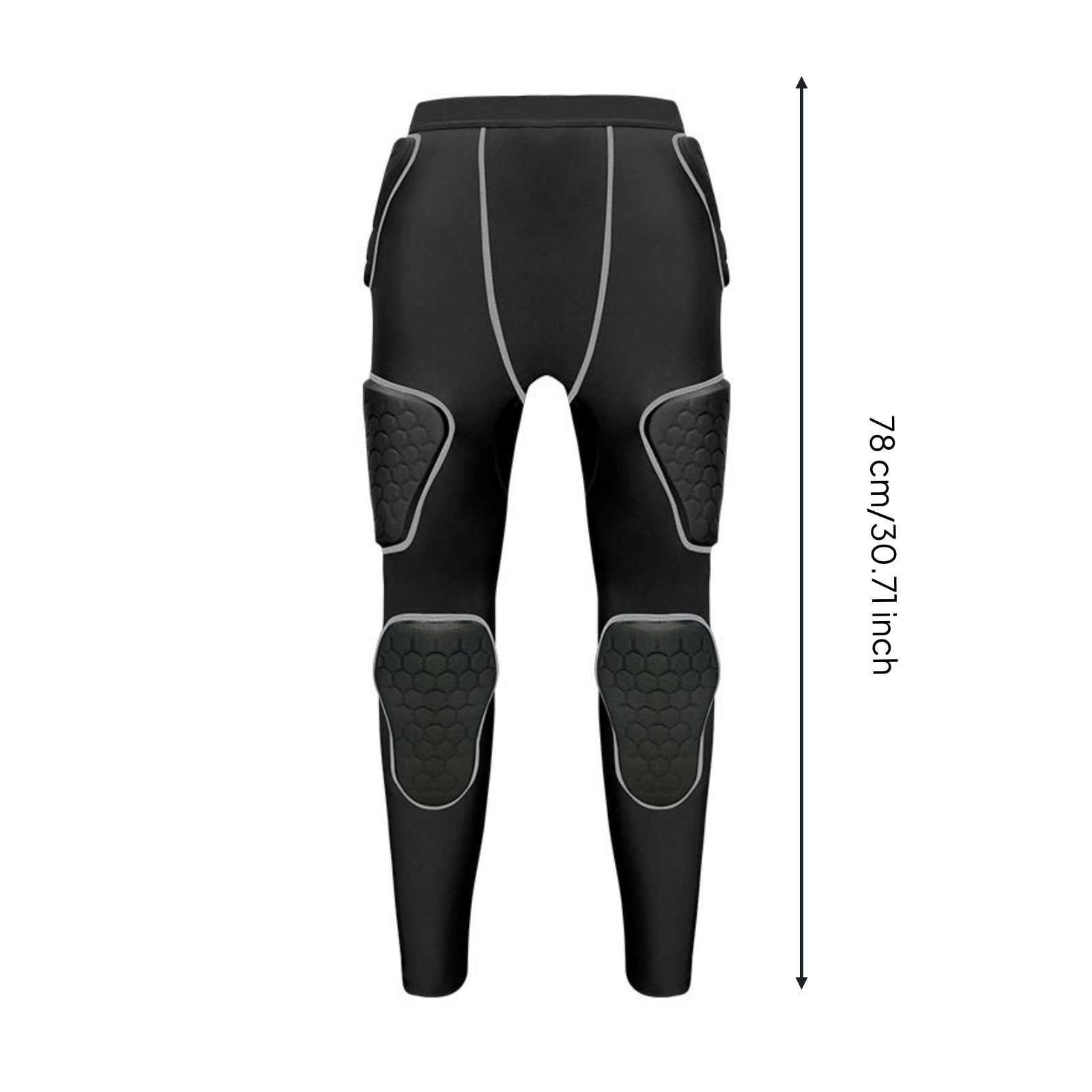 Adult Pants Gepolsterte Kompressionshose Schutzleggings Sporthose Aufprallschutz für Fußball Basketball Torwarttraining Fitness