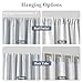 ZJDECOR 63 Inch Blue Striped Full Blackout Window Curtain Panels,Blue Stripe on White Cotton Blended Light Filteirng Fabric,Room Darkening Window Treatment for Bedroom,Rod Pocket Back Tab,55