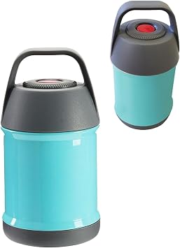 Mavi 304  elik 450 ml Vakumlu Bebek Mama Saklama Termosu Mug cin297mv