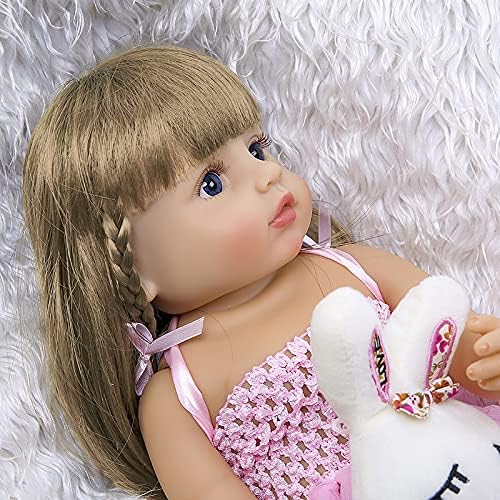 Miniatura 4 de iCradle Muñecas de bebé recién nacidas suaves y realistas, simulación de silicona de 20 pulgadas, aspecto realista, lavable, de cuerpo completo,