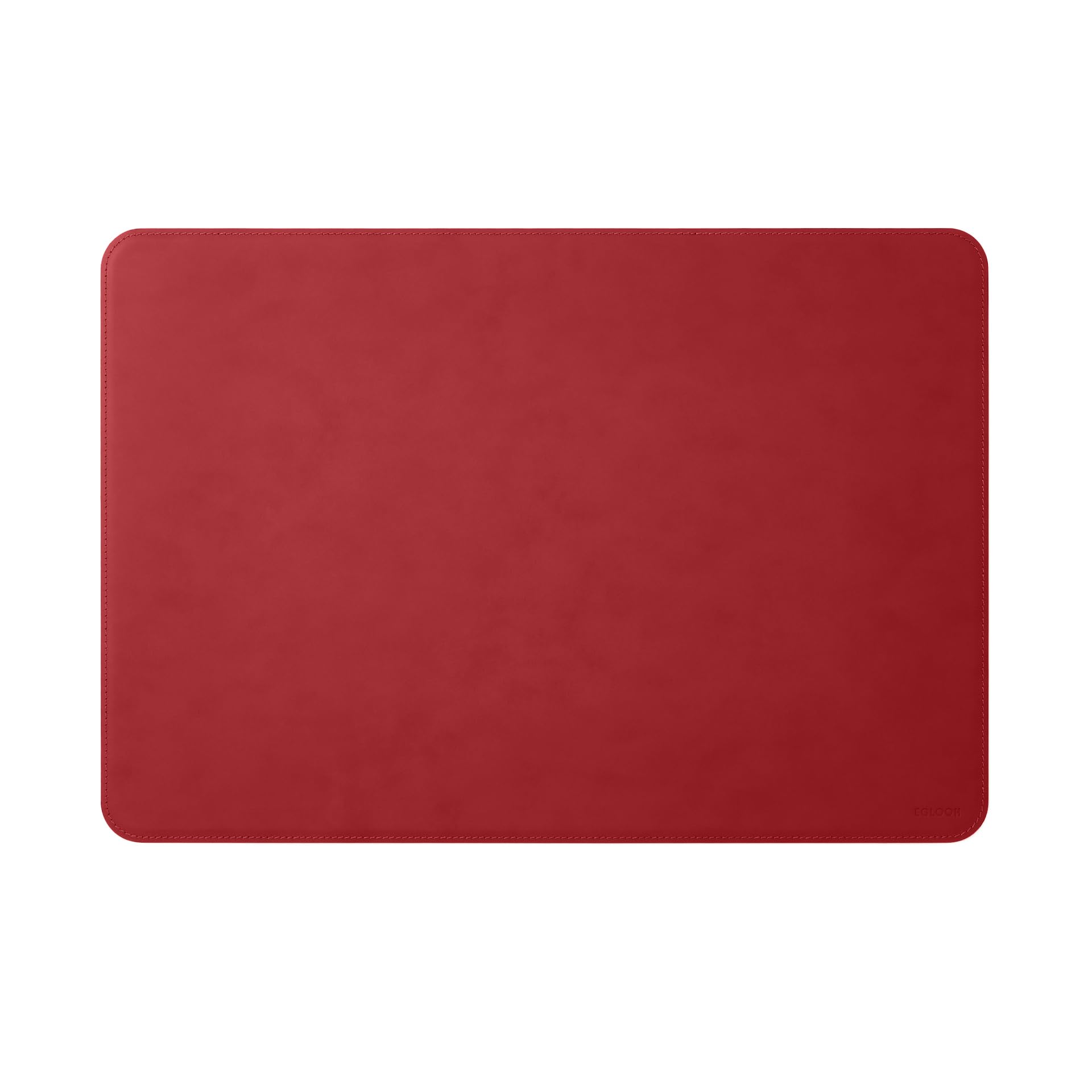 Eglooh - Herms - Desk Mat for Office Made of Vivid Red Leather - Desk Mat cm 50x35 - Large Mouse Pad with Rounded Corners and Handmade Stitchings - Made in Italy — image 1