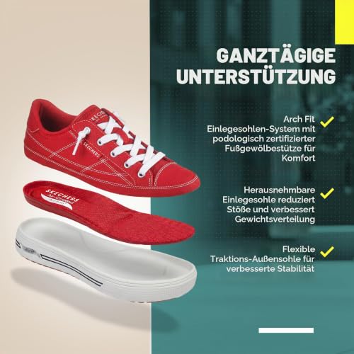 Skechers Arcata Arcata Arcade für Damen, Rot/Ausflug, einfarbig (Getaway Solids), 10 Wide – Ansicht 4