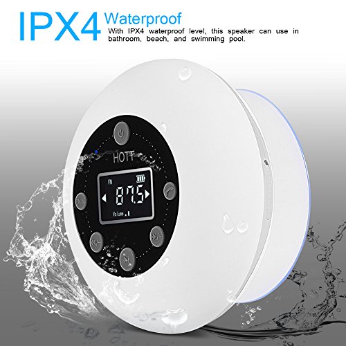fosa IPX4 Waterproof Wireless Bluetooth Shower Speaker FM Radio Rechargeable Water Proof 2.1
