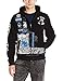 Southpole Men's Long Sleeve Hooded Full Zip Fleece with Patch Like Graphices on Chest and Arms