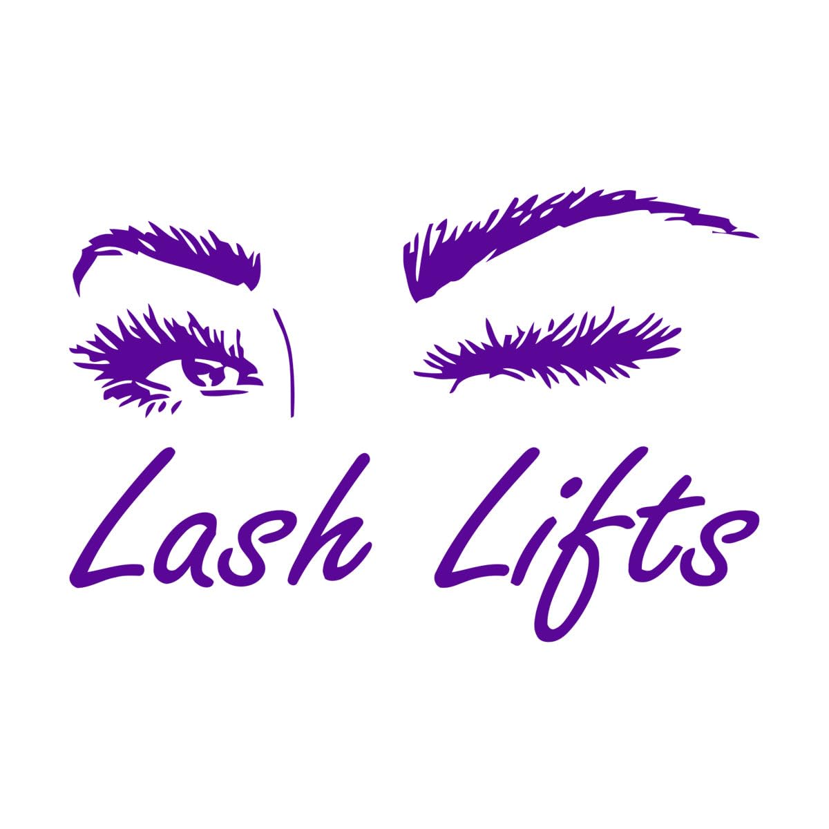 Eyelashes Eye Wall Decal Girls Eyes Eyebrows Window Glass Deco,lash Lifts Beauty Salon Vinyl Sticker Make Up Decoration DIY Extra Large - 67x102cm