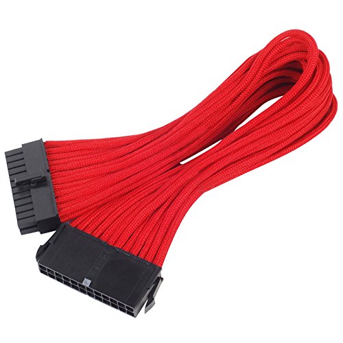 Image of SilverStone PP07-MBR Sleeved Extension Power Supply Cable with 1 x Motherboard 24-Pin Connector PP07-MBR-x