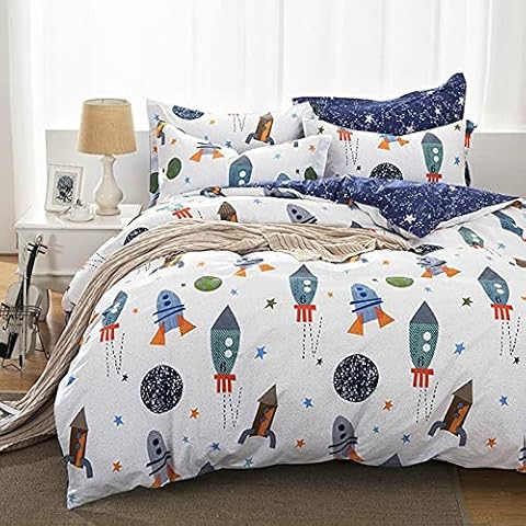 Qucover Bettwäsche Kinder 135x200cm Baumwolle Kinderbettwäsche Jungen Bettbezug Cover