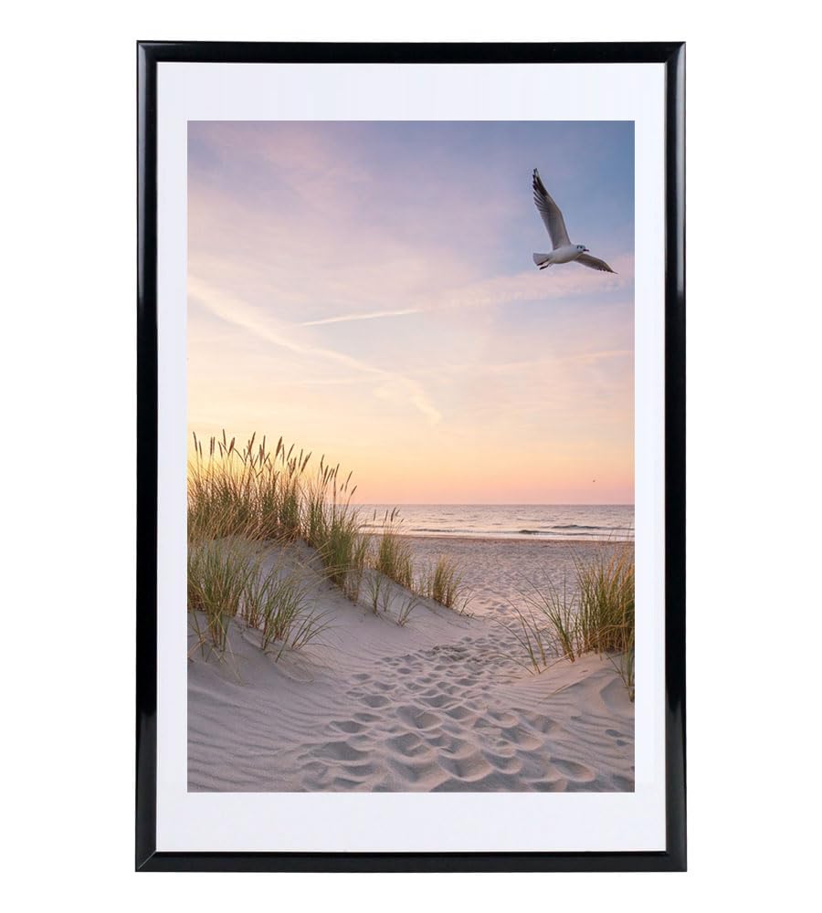 IDEAL TREND 3er 5er 10er Set Bilderrahmen Fotorahmen aus Kunststoff Bilder Foto Posterrahmen Collage AC-6 Wanddeko: Farbe: 10er Pack Schwarz | Format: 30x45