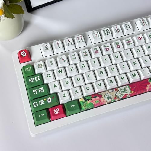 Teclas Mahjong de altura original: juego de 125 piezas para personalizar teclados mecánicos 6