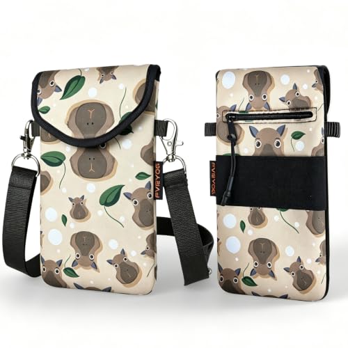 Image of Neoprene Phone Sleeve Pouch Case Bag for Men Women w /Crossbody Strap /Neck Lanyard for iPhone 17 /16 /15 /14 Pro Max, Samsung S25,Pixel 10
