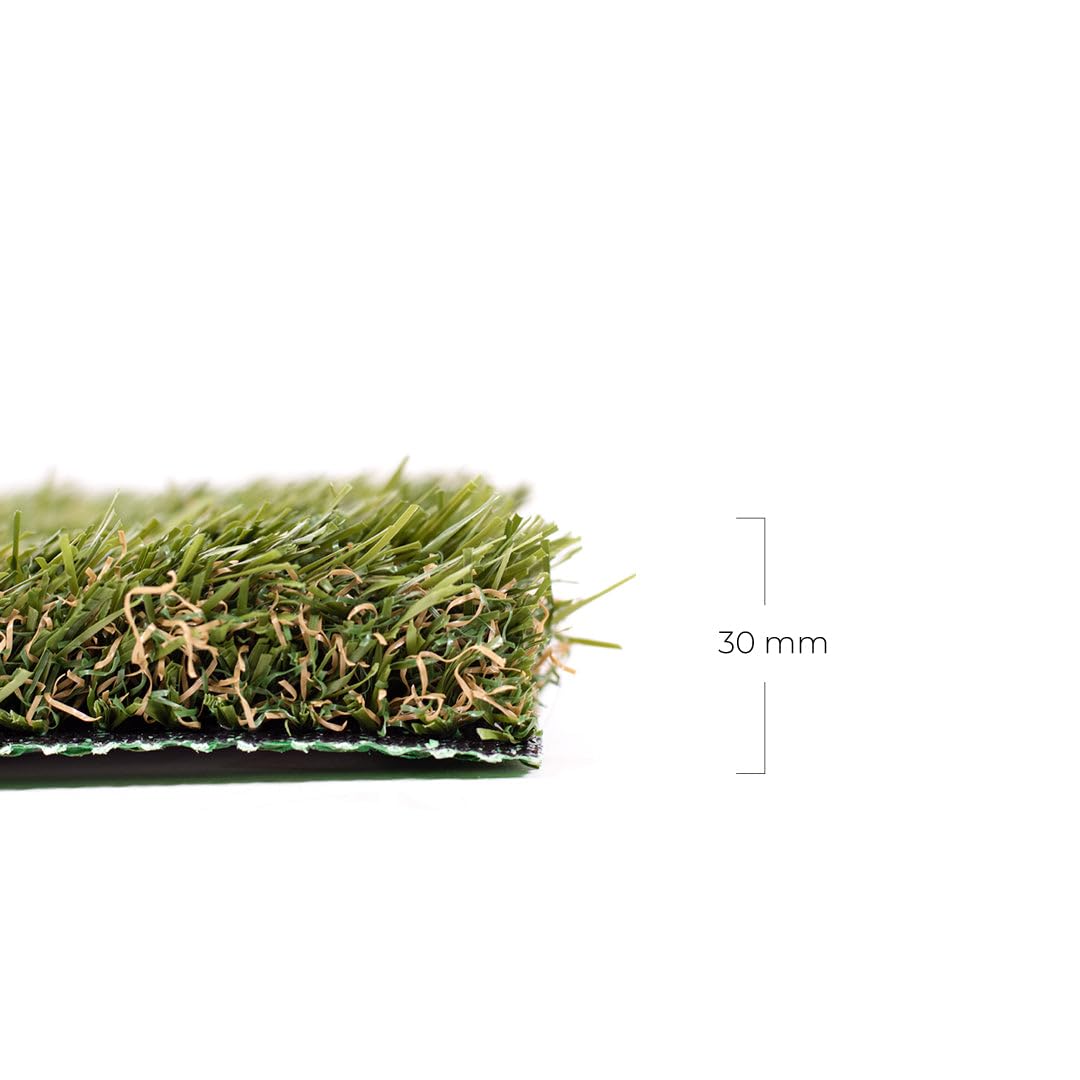 Nortene Césped Artificial Aberdeen para Jardín Terraza y Balcón 30 mm 2X4 M