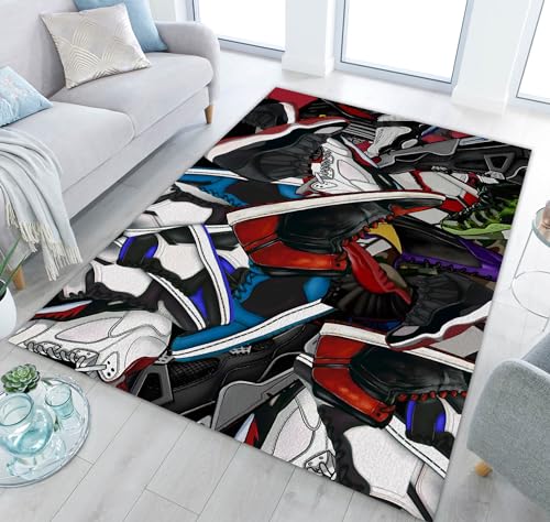 Tapete decorativo de zapatillas de baloncesto 3' x 4' miniatura 2