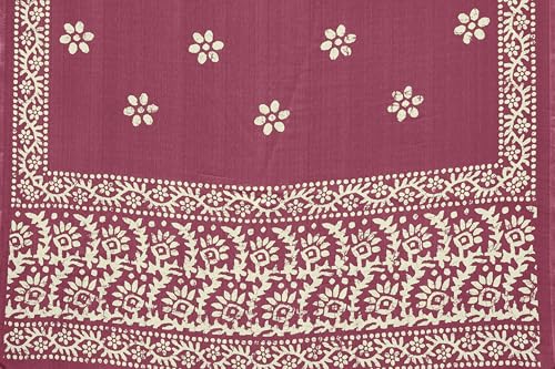 MIRCHI FASHION - Women's Chiffon Batik Print Saree