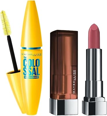 New York Lip & Lash Combo: Volume Express Mascara Waterproof + Creamy Matte Touch of Spice
