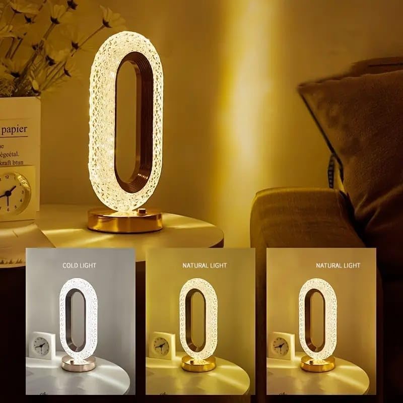 Crystal Table Lamp, Rechargeable, Luxury, Desk Lamp, Touch Control, Desktop, Atmosphere Lamp, Dimmable, Sleep Light, Bedroom Decoration