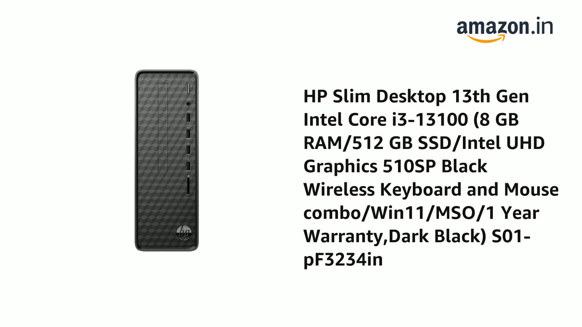 HP Slim Desktop 13th Gen Intel Core i3-13100