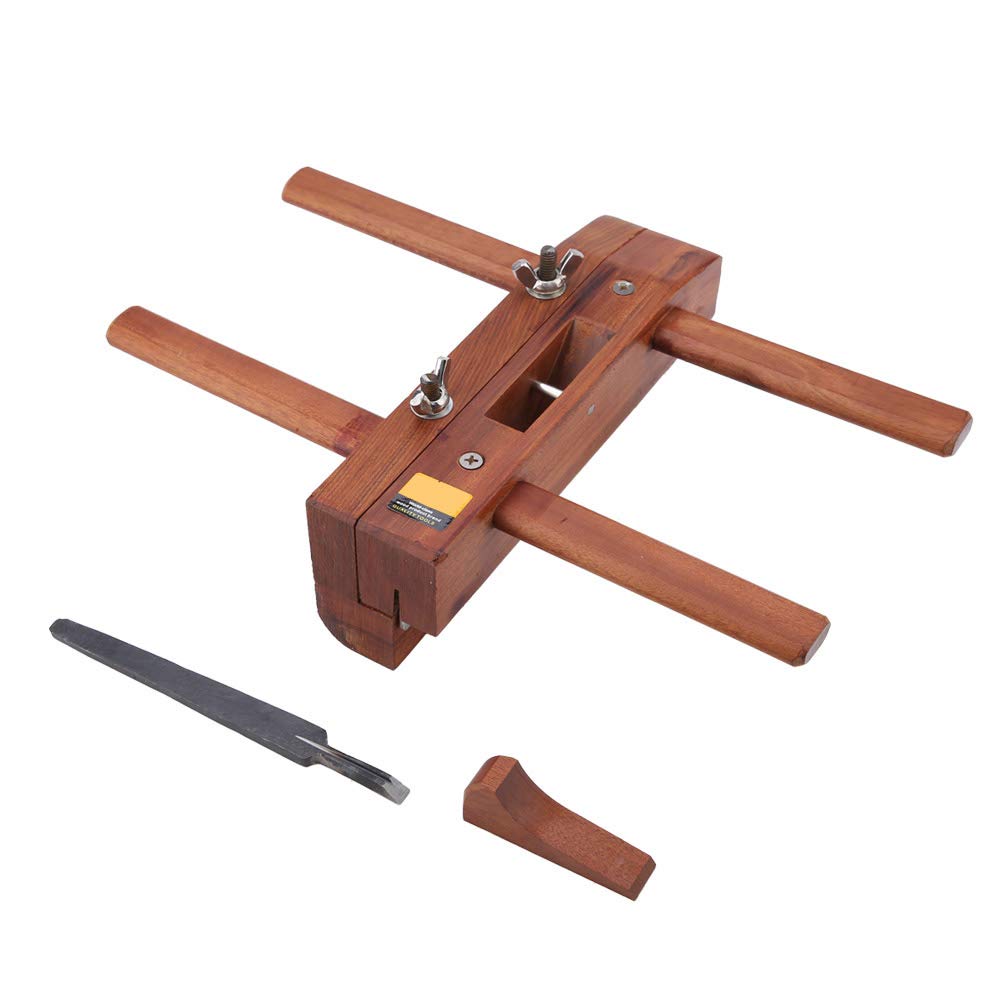 Cepillo de mano profesional Adfaga de doble mango de palisandro con filo afilado para proyectos de carpintería y fabricación de muebles. 755 g. Construcción de acero y palisandro.