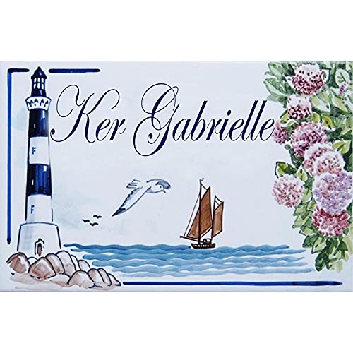 Plaque ou enseigne pour maison ou villa en faïence - 20x30cm - Personnalisable Cover