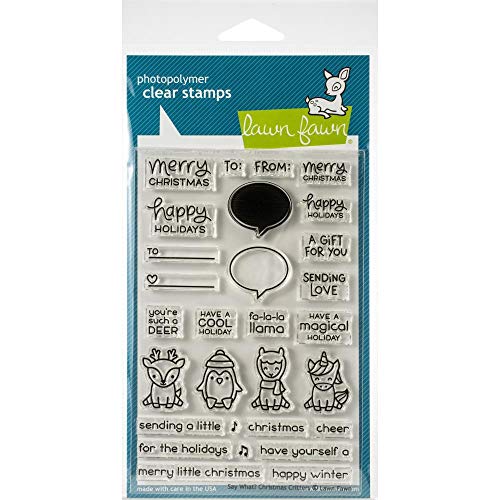 Lawn Fawn Clear Stamps 4"X6"-Say What? Christmas Critters -LF1778 - Thumbnail 2