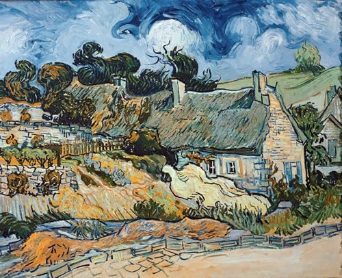 Tableaux Moderne Toile Vincent Van Gogh Chaumes De Cordeville Décor Art Mural 60x90cm
