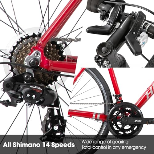 Hh Hiland 700C Road Bike 14 Speed, Aluminum Frame Racing Bike thumb #4