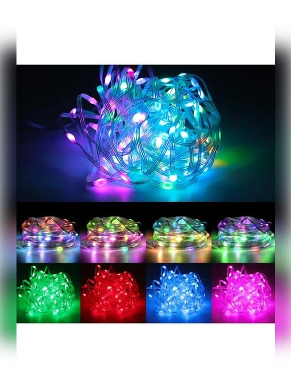 10 Metre Akıllı LED Şerit, Bluetooth ve USB Kontrollü, Sese Duyarlı, Çok Renkli RGB Ambiyans Işık, Uzaktan Kumandalı