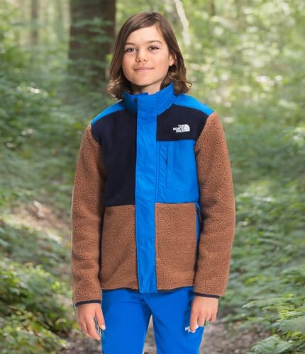 Image of THE NORTH FACE Boys' Forrest Mixed-Media Full Zip Fleece Jacket, Pinecone Brown, X-Large