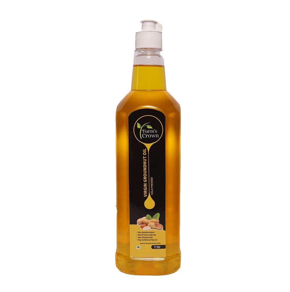 Cold Pressed Virgin Groundnut / Peanut Oil (Virgin, Chekku / Ghani) - 1 Litre