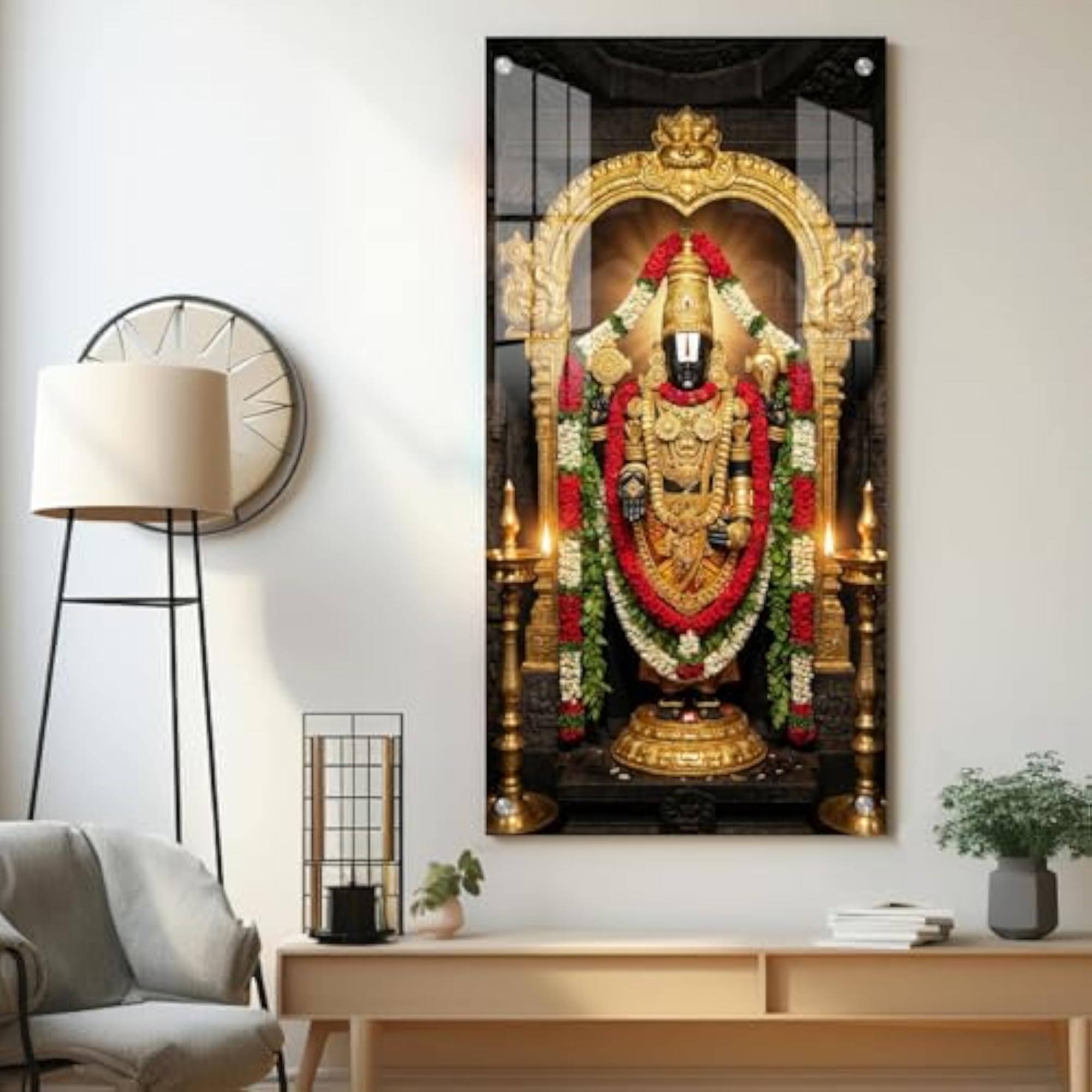 Lord Balaji Venkateswara Acrylic Wall Painting for Home Decor