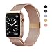 OSUVOX Compatible for IWatch Band, 38mm/40mm 42mm/44mm, Stainless Steel Loop Magnetic Band Compatible with Iwatch Series 5/4/3/2/1 (Rose Gold, 38mm/40mm)