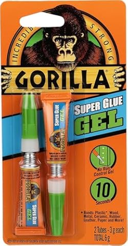 Gorilla Glue Super Glue Precise Gel - Clear Glue with Precision Tip for Smooth Application - Anti-Drying Nozzl
