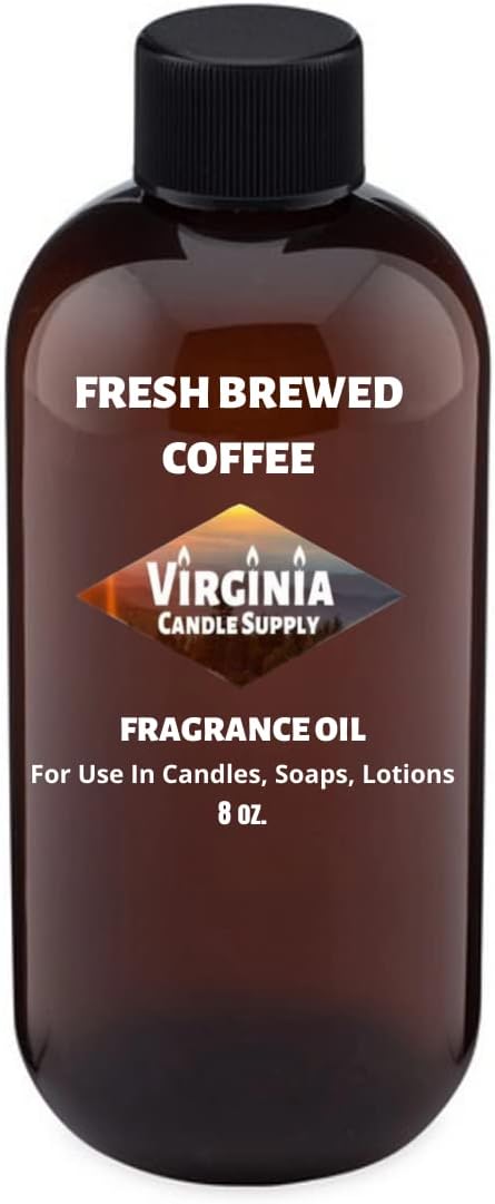 Fresh Brewed Coffee Fragrance Oil (8 oz Bottle) for Candle Making, Soap Making, Tart Making, Room Sprays, Lotions, Car Fresheners, Slime, Bath Bombs, Warmers…