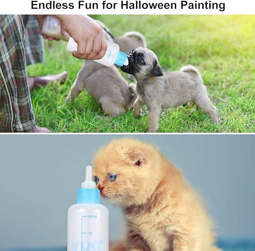Image of Pets Empire 120ml Portable Feeding Bottle for Pet, Silicone Transparent Nipple lk Bottle for Newborn Kittens Puppies (Color May Vary)
