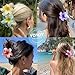 6Pcs Hawaiian Flower Hair Clips, Nonslip Strong Hold For Women,Large Hair Claw Clips for Thick Hair,Plumeria Big Cute Dasiy Hair Clips Beach Hair Accessories