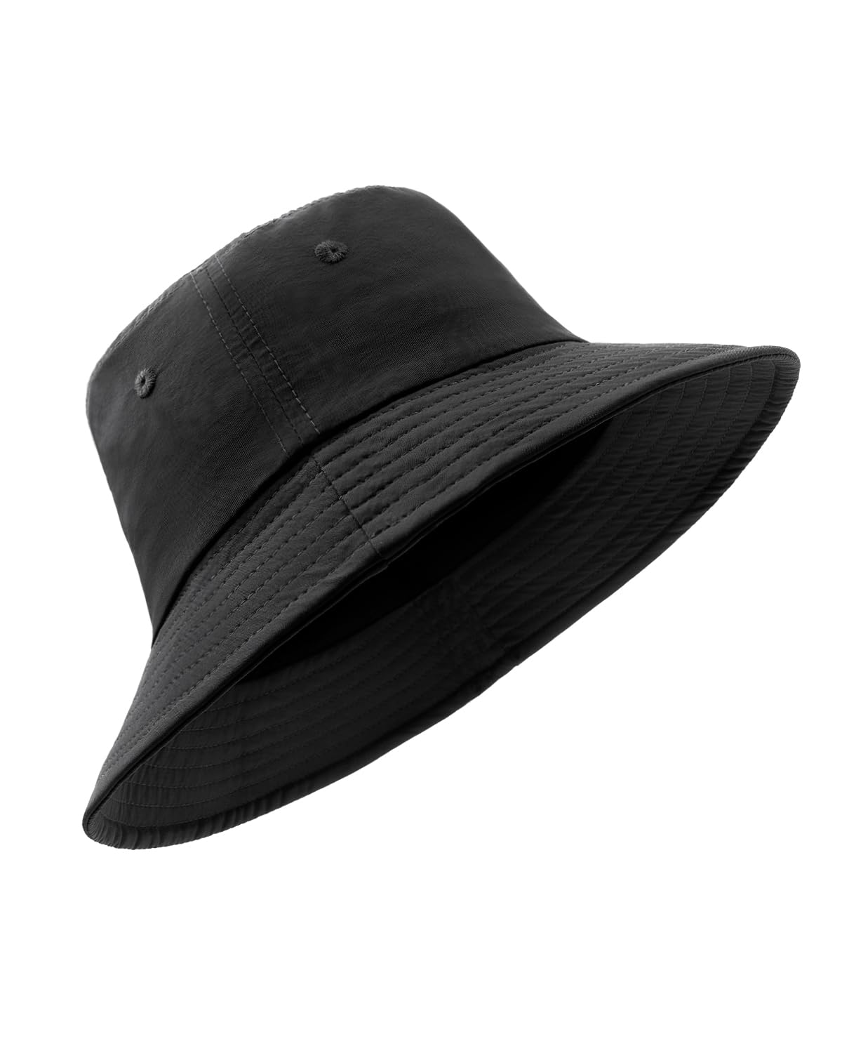 Oversize XXL Quick Dry Bucket Sun Hat,Water Repellent Fisherman Hats,Lightweight Summer Travel Hat with Detachable Chin Strap