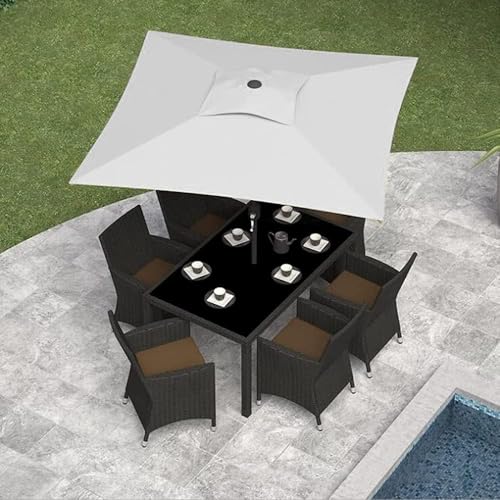 Auvent de rechange pour parasol tissu durable de cour et terrasse