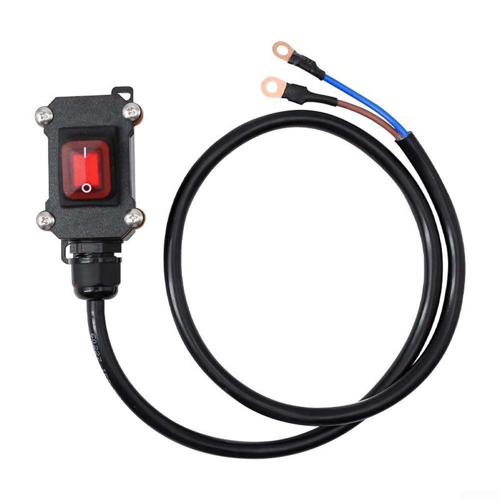 Interruttore di scollegamento della batteria per moto, 12 V 24 V CC, con struttura impermeabile e cavo isolato per un'affidabile interruzione di corrente e protezione della batteria (100 cm)