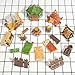 Warmtree 17 Pcs Camp Terrain Building Set,Terrain Scenery for Tabletop Miniatures Wargame,Tabletop Scene Diorama Supplies Battle Grid Mat Accessory