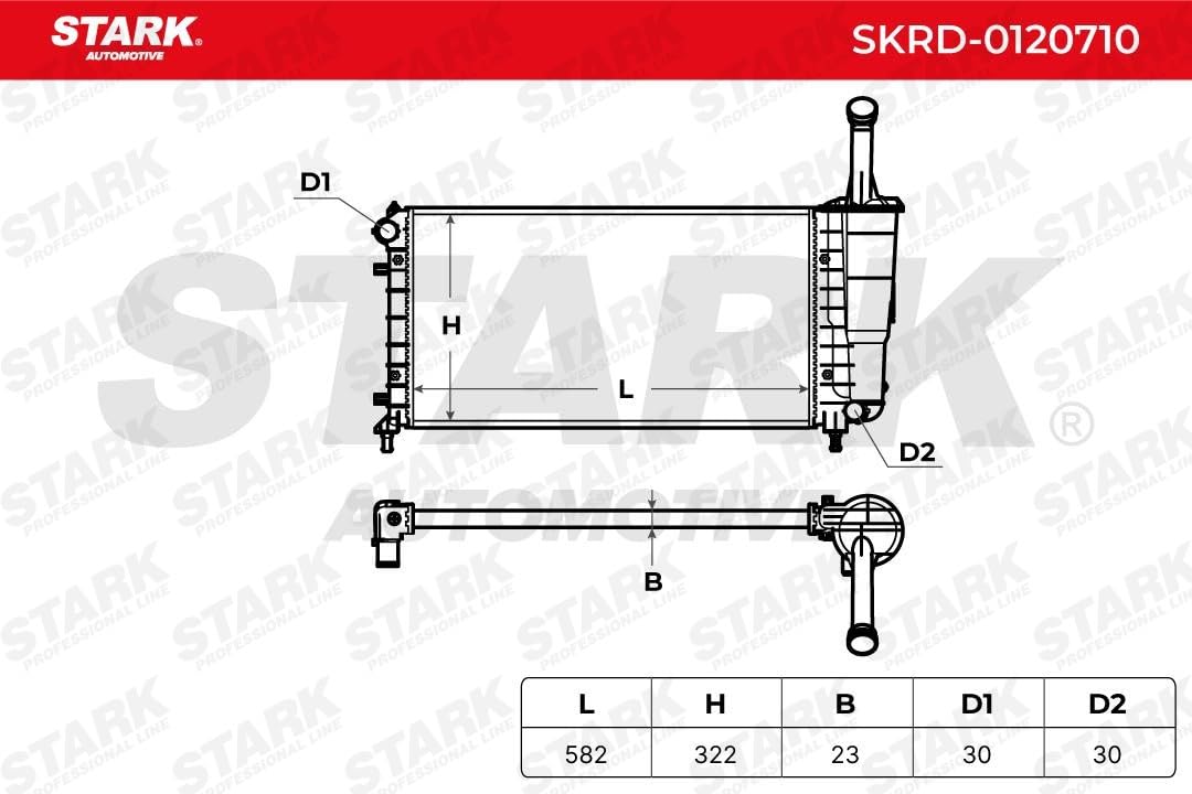 Chłodnica Wody STARK SKRD-0120710 Kompatybilny z LANCIA Y 840A, FIAT Idea 350