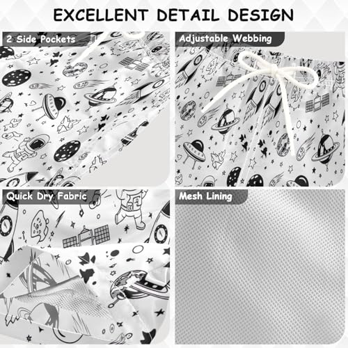 Boys Swim Shorts, Anti Chafe Swim Trunks Boys 2 T, Rockets3