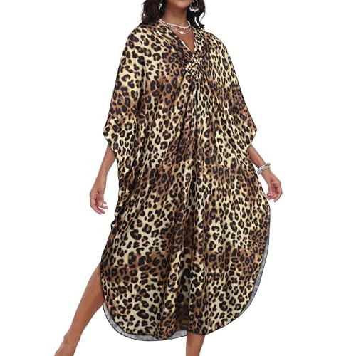 CHICGAL Womens Kaftan Dresses Long Caftans Plus Size Batwing Sleeve Swimsuit Coverup V Neck Summer Beach Dress 2026