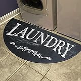 Abreeze Laundry Room Rug Decorative Doormat Outdoor Rubber Mat for Front Door Entrance Mat Indoor Rug for Front Door Entry Non Slip Mat Outside Doormat Half Round 20' x 51'