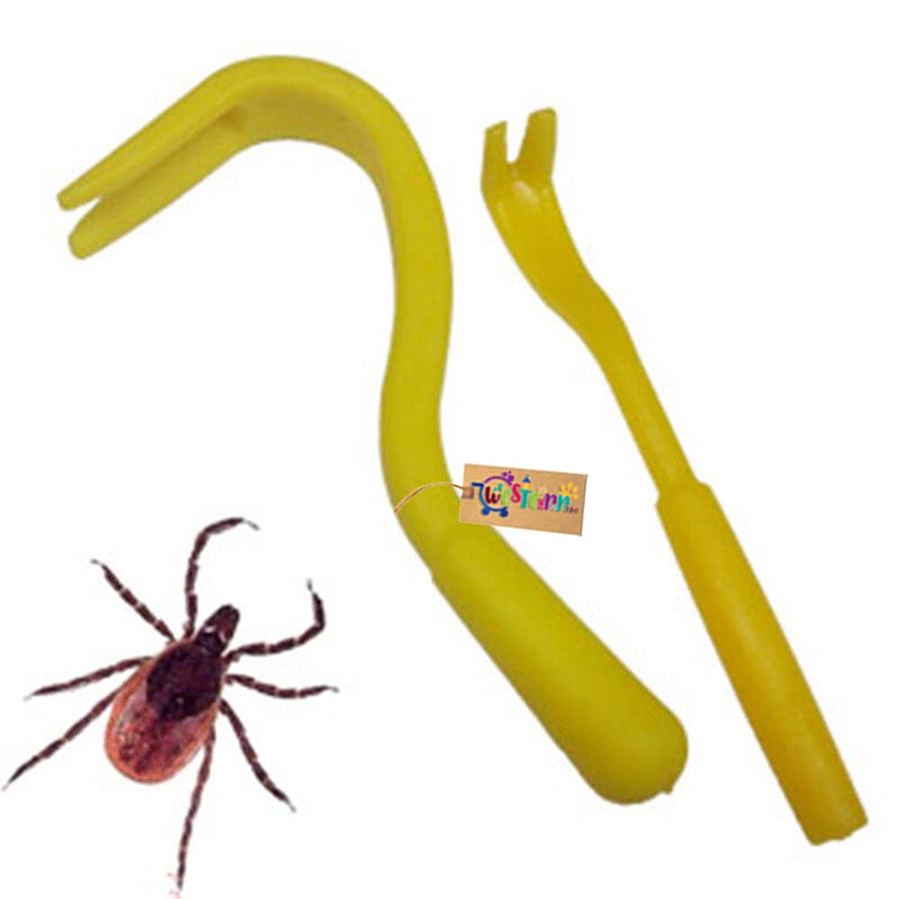 Western Era Anti Tick/Lice/Flea/Mite Remover/Tweezer for Healthy Care of Puppies/Dog/Cat/Kitten (Yellow) 1