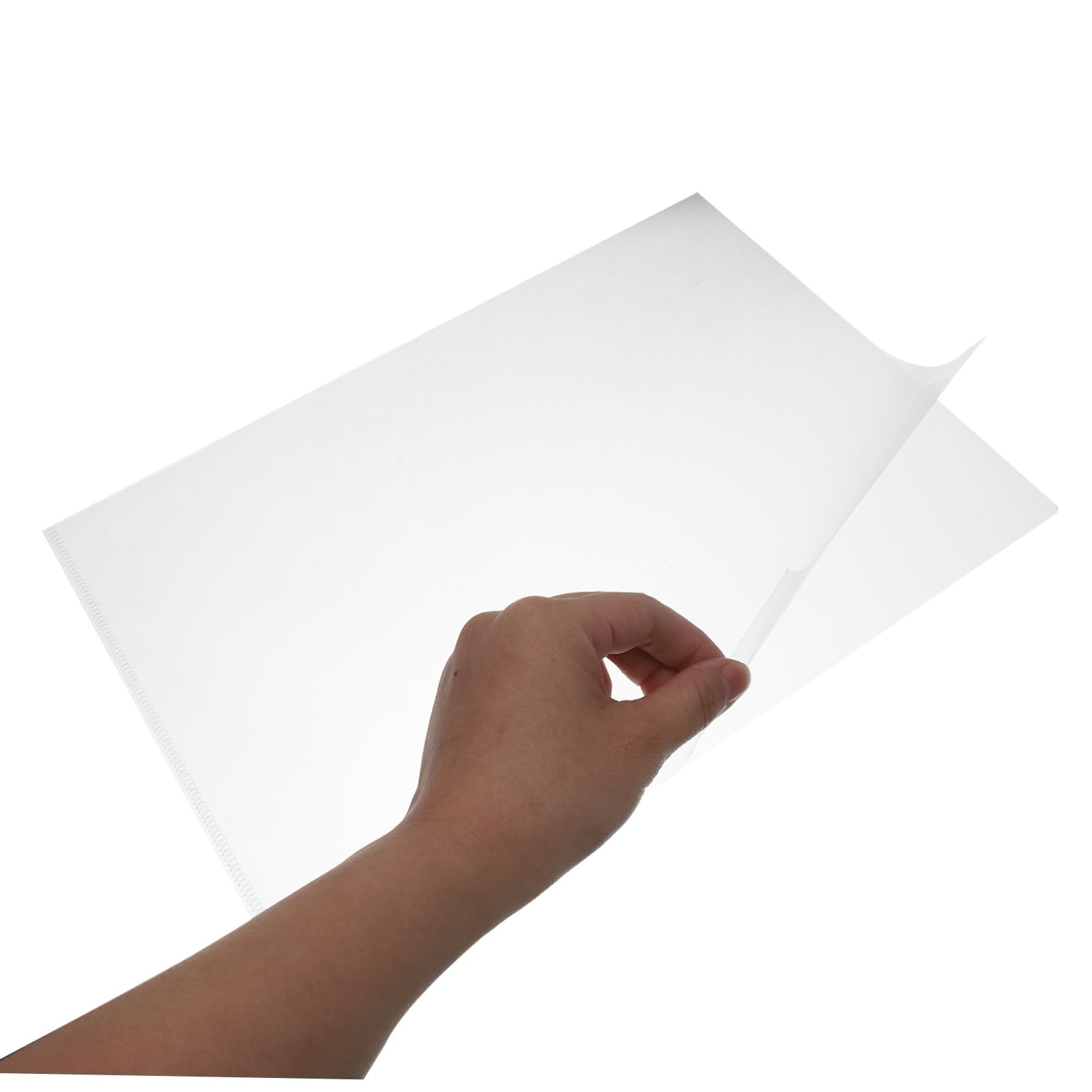 100 pezzi Cartelline Trasparenti in Plastica Resistente Shape Protettive Impermeabili per Documenti Custodie Organizer per Ufficio e Scuola