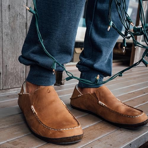 Image of OluKai Moloa Slipper, Men's Premium Leather Slip-On Shoes